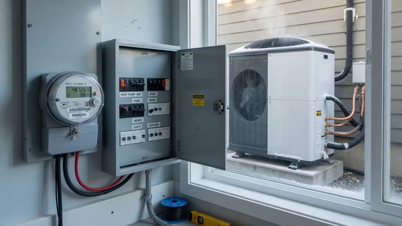 Contador eléctrico y equipo de aerotermia: consumo energético